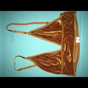 forever 21 gold velvet bralette ** never worn
